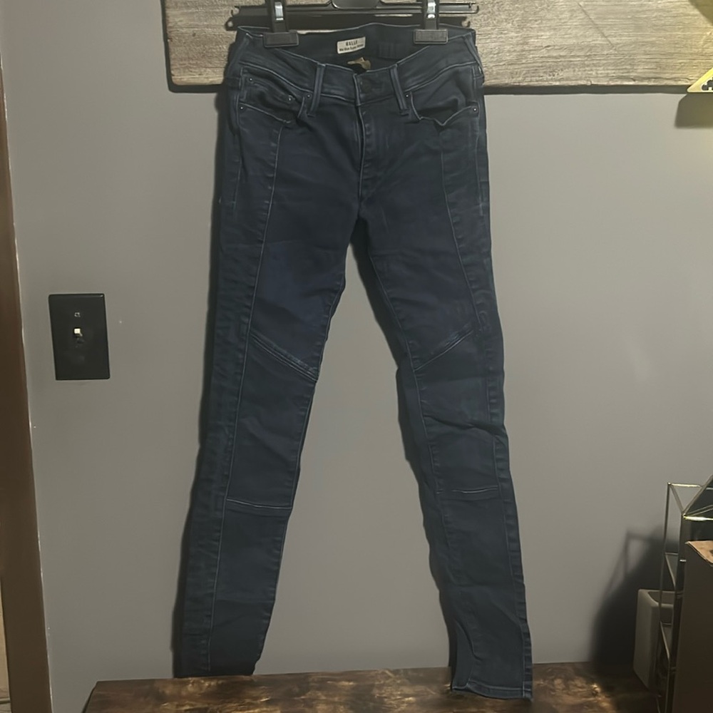 True Religion Halle Mid Rise Motorcycle Jean